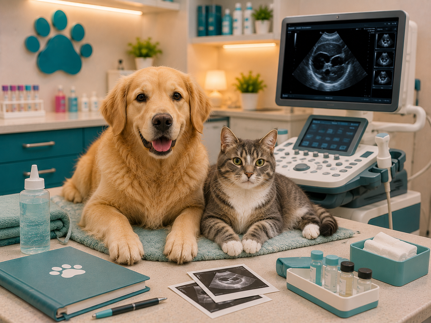 Imagen de ecografía veterinaria